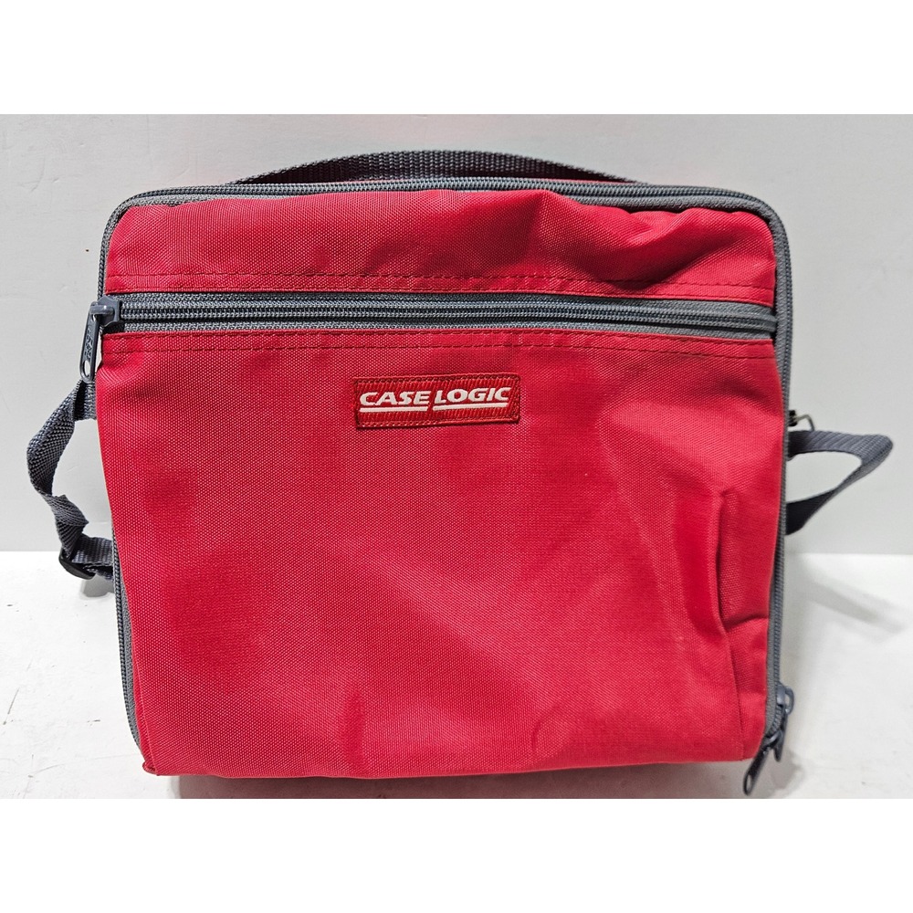 Case Logic 20 Capacity Audio Cassette Tape Carry Case Storage Bag Red Nylon